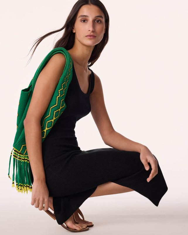 kujten Robe nelia Robe longue cachemire soie sans manches