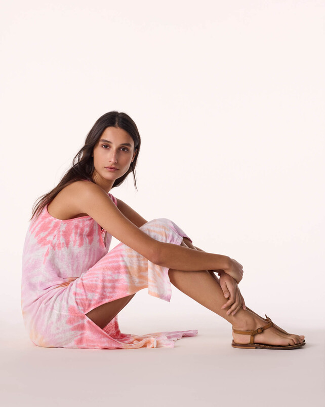 kujten Robe ramo sunny Robe Longue avec Débardeur Lin