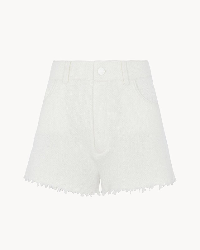 kujten Short ethan Short Cachemire Avec Bords Effilochés 4 fils