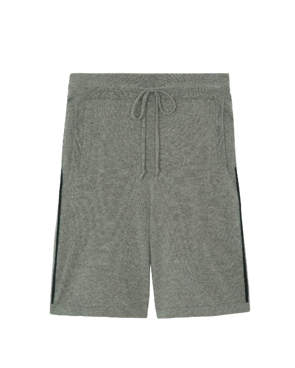 Kujten Short John Short Cachemire Homme Bandes Contrastées