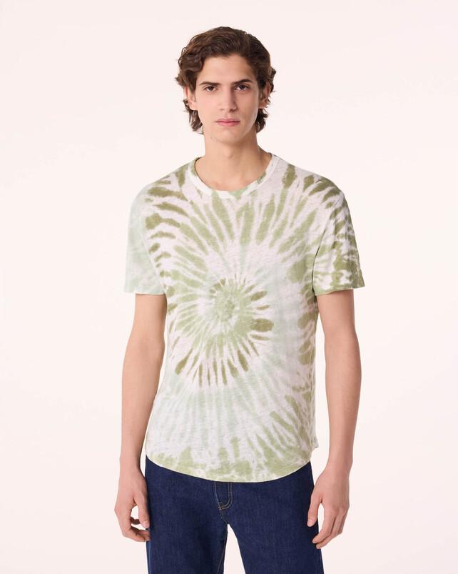 Kujten T-shirt Karim Tie Dye T-Shirt Col Rond Liquette Lin