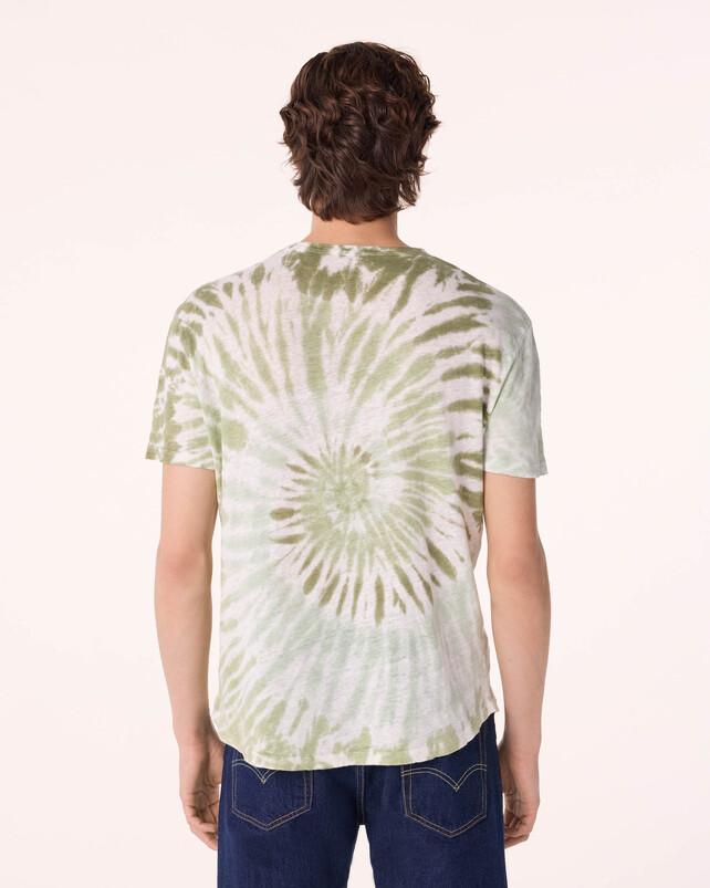 Kujten T-shirt Karim Tie Dye T-Shirt Col Rond Liquette Lin