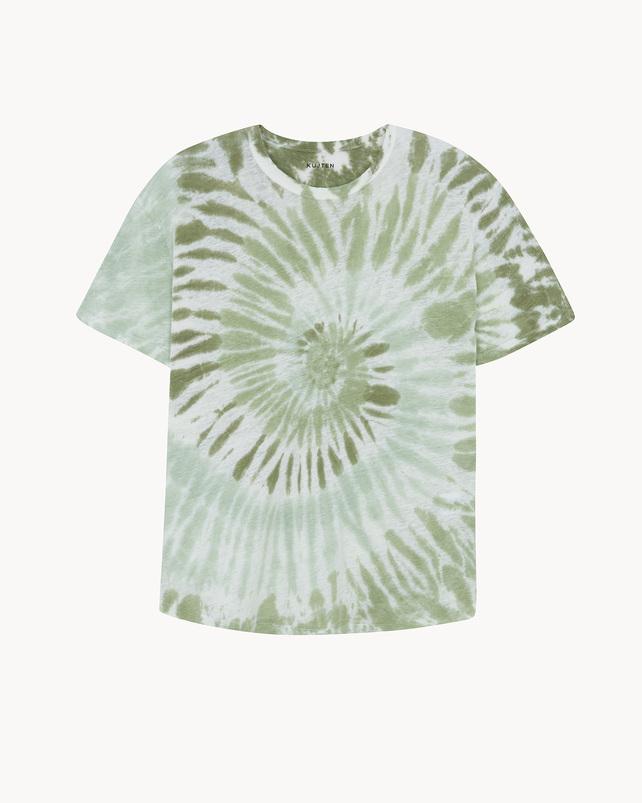 Kujten T-shirt Karim Tie Dye T-Shirt Col Rond Liquette Lin