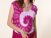 Kujten T-shirt Karol Sunny Top Col V Sans Manche Lin