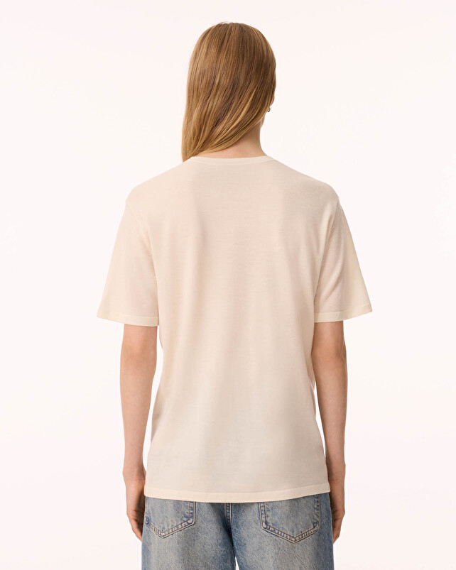 Kujten T-shirt Khani T-Shirt Cachemire Col Rond Femme