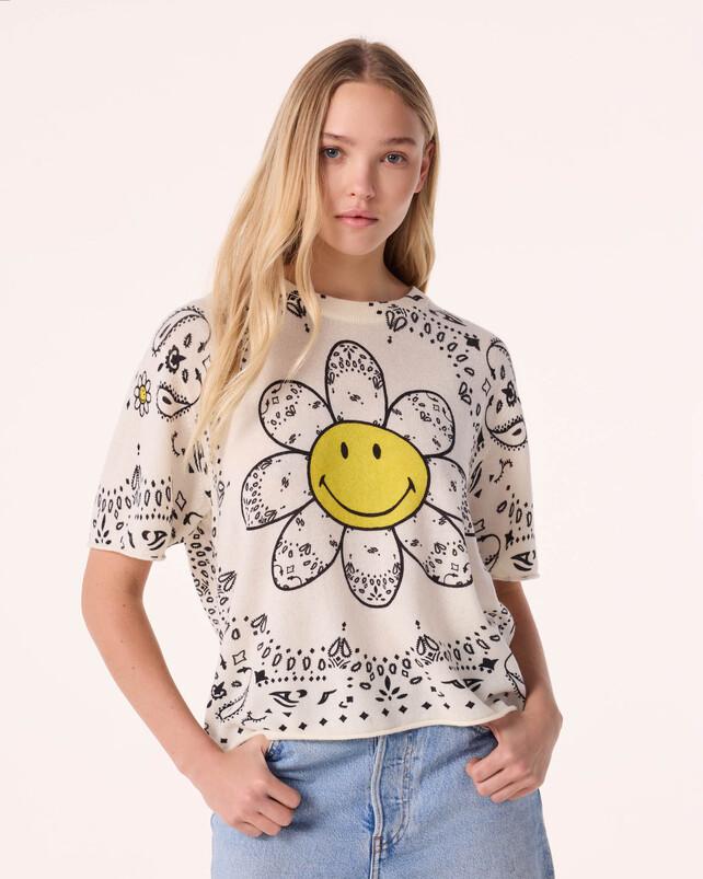 Kujten T-shirt Tee Flower Bico T-Shirt Cachemire Imprimé