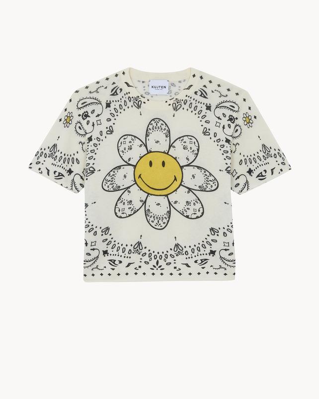 Kujten T-shirt Tee Flower Bico T-Shirt Cachemire Imprimé