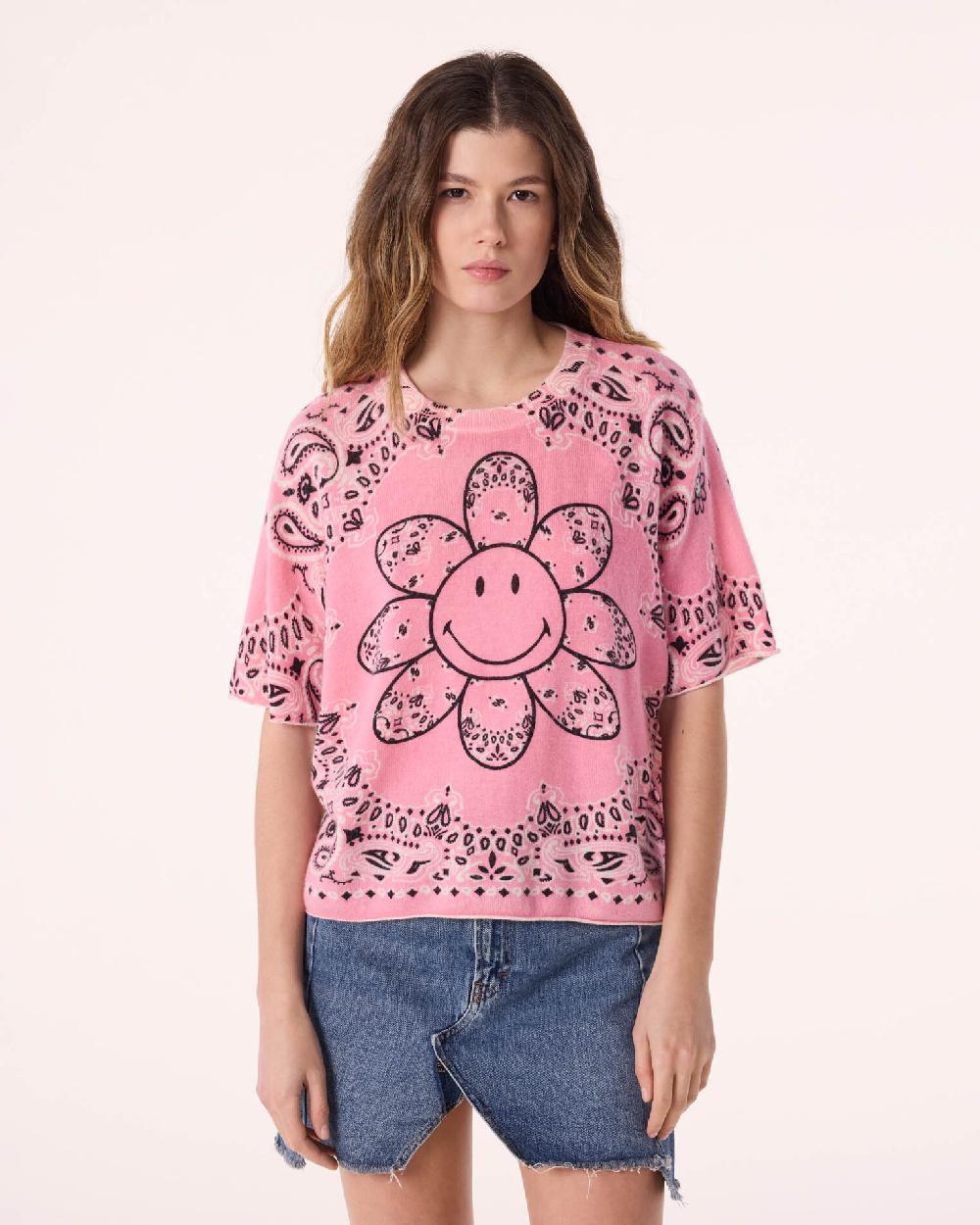 Kujten T-shirt Tee Flower Bico T-Shirt Cachemire Imprimé
