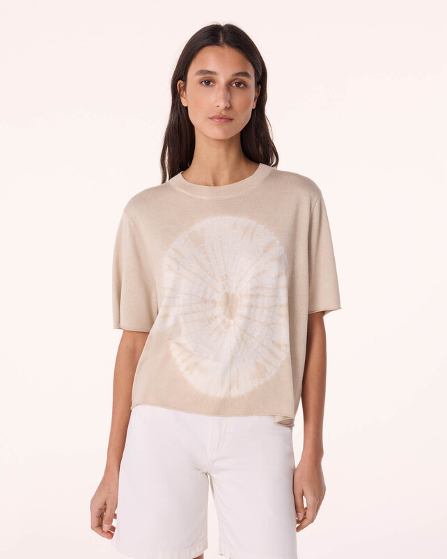 Kujten T-shirt Tili Circle T-Shirt Soie Cachemire Imprimé