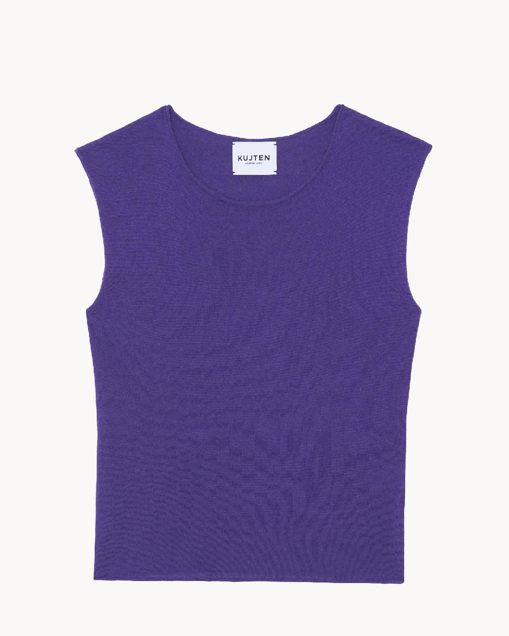 Kujten Top Balik Top Sans Manches Soie Et Cachemire 1 Fil