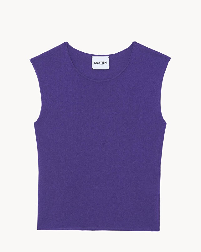 kujten Top balik Top Sans Manches Soie et Cachemire 1 fil