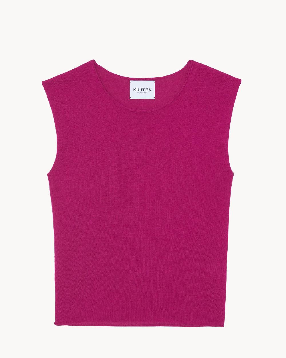 Kujten Top Balik Top Sans Manches Soie Et Cachemire 1 Fil