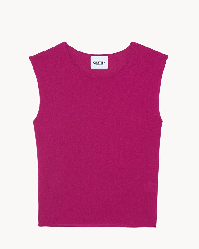 kujten Top balik Top Sans Manches Soie et Cachemire 1 fil