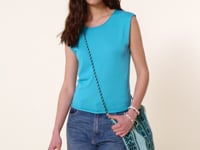 Kujten Top Balik Top Sans Manches Soie Et Cachemire 1 Fil