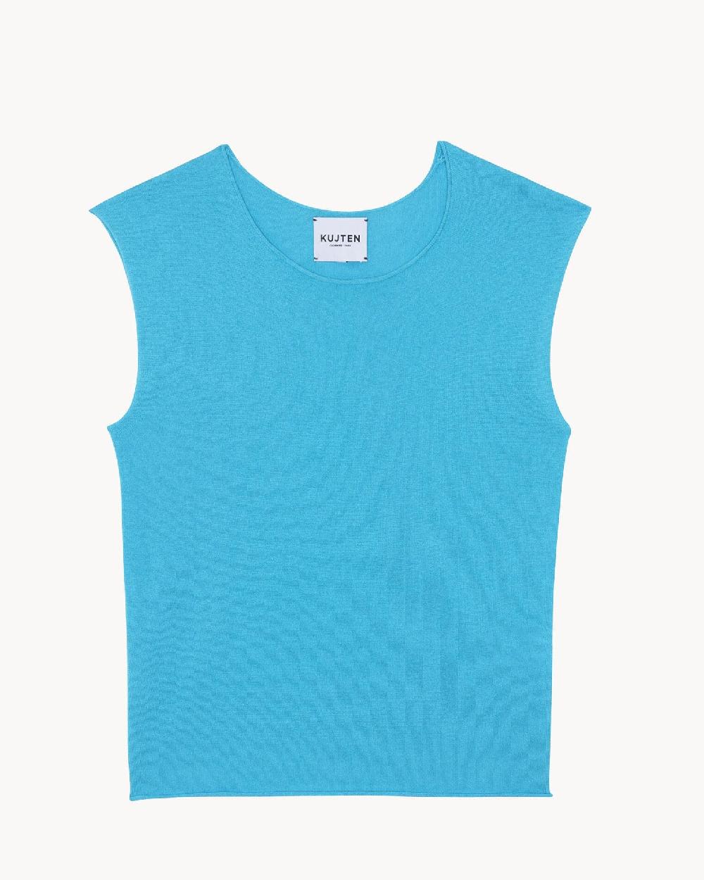 Kujten Top Balik Top Sans Manches Soie Et Cachemire 1 Fil