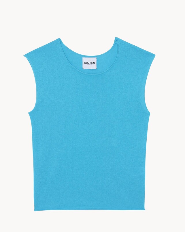 kujten Top balik Top Sans Manches Soie et Cachemire 1 fil