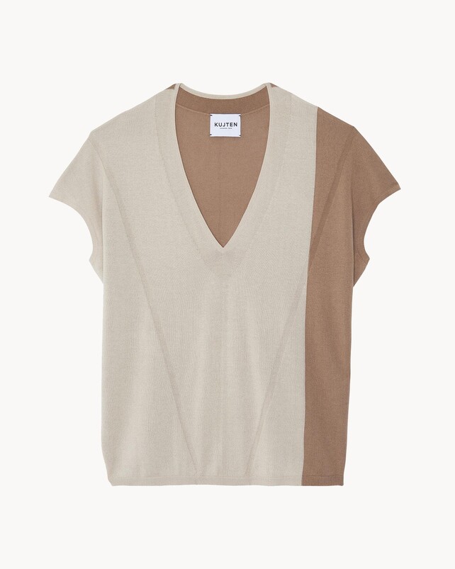 kujten Top julian cb Débadeur Soie-Cachemire Colorblock 1 fil