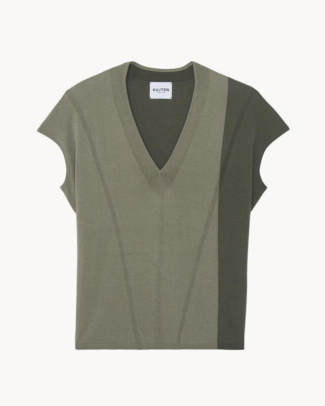 kujten Top julian cb Débadeur Soie-Cachemire Colorblock 1 fil