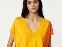 Kujten Top Julian Cb Top Col V Colorblock Soie-cachemire