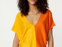 Kujten Top Nosy Cb Top Col V Oversize Cb Soie-cachemire