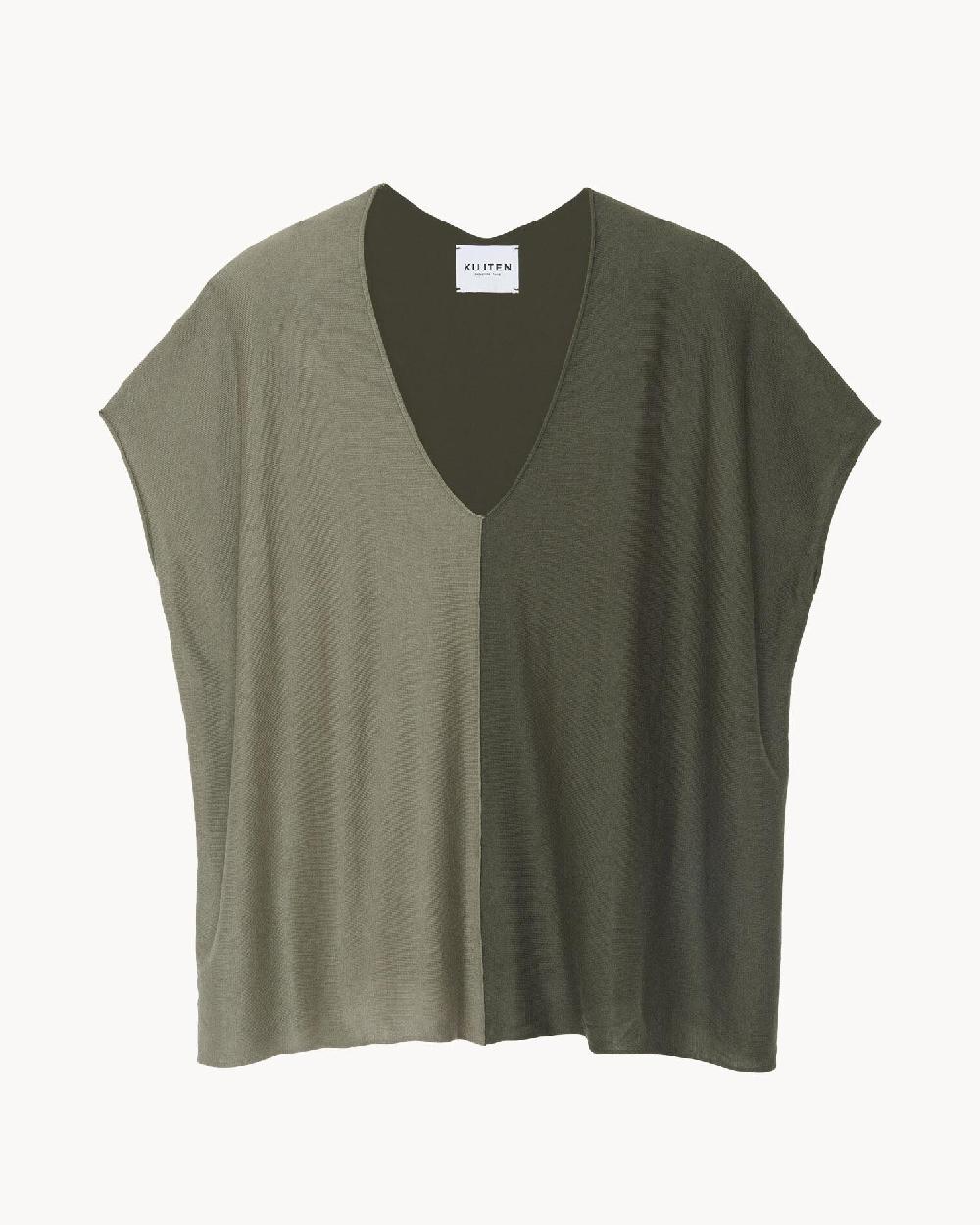 Kujten Top Nosy Cb Top Soie-Cachemire Col V Oversize 1 Fil