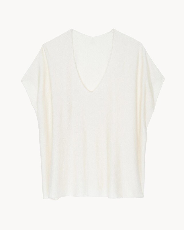 kujten Top nosy Top Col V Oversize Cachemire Et Soie 1 fil