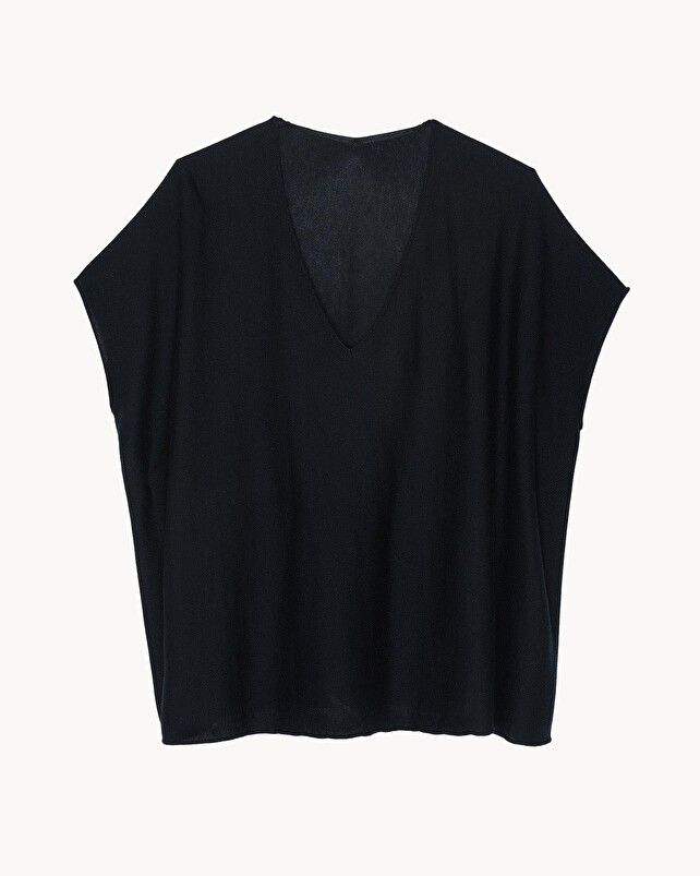 kujten Top nosy Top Col V Oversize Cachemire Et Soie 1 fil