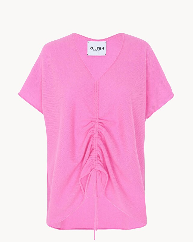 kujten Top nyso solid Top Col V Oversize à Coulisse Cachemire 2 fils