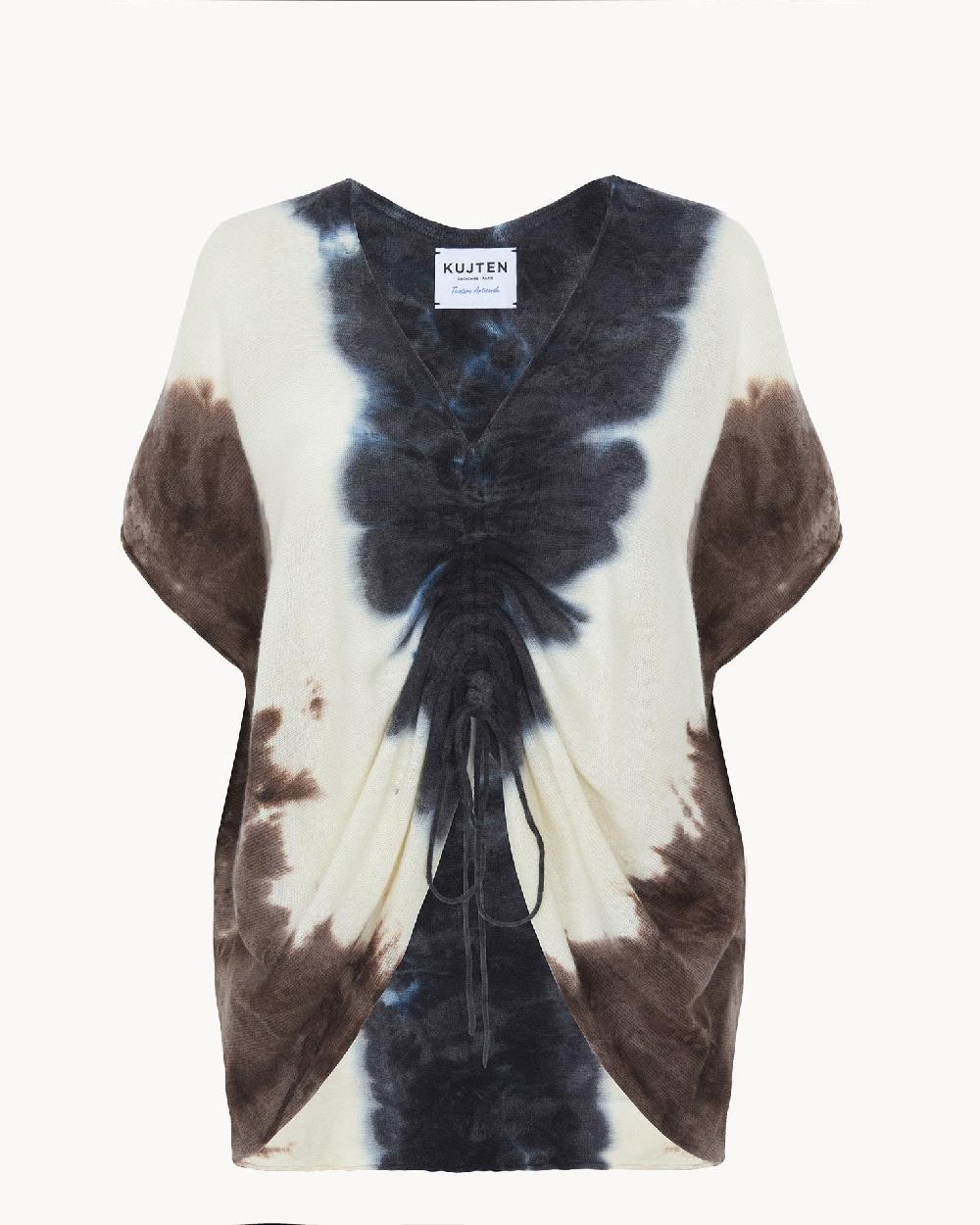 Kujten Top Nyso Top Col V Oversize à Coulisse Cachemire 2 Fils