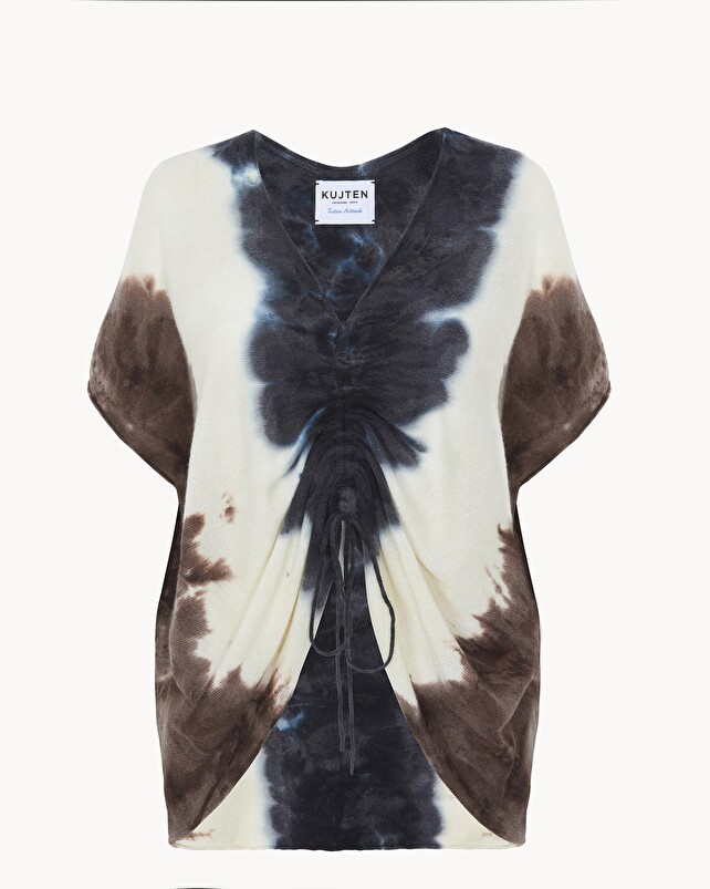 kujten Top nyso Top Col V Oversize à Coulisse Cachemire 2 fils