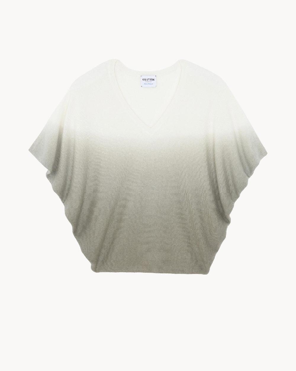 Kujten Top Wabibi Top Sans Manche Col V Cachemire Oversize 2 Fils