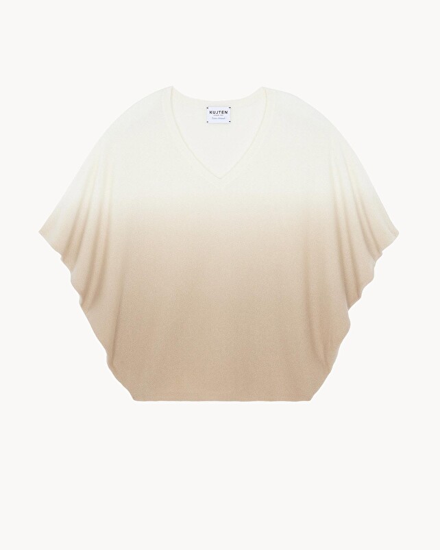 kujten Top wabibi Top Sans Manche Col V Cachemire Oversize 2 fils