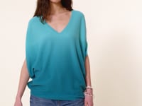 Kujten Top Wabibi Top Sans Manche Col V Cachemire Oversize 2 Fils