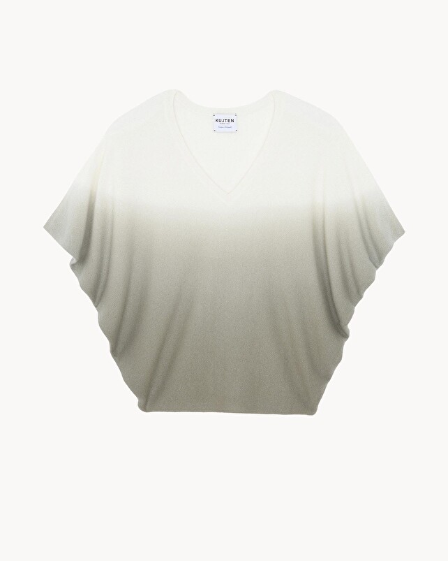 kujten Top wabibi Top Sans Manche Col V Cachemire Oversize 2 fils