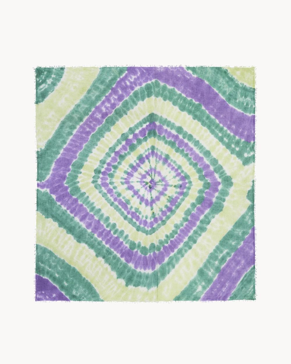 Kujten Très Grand Bandana Effy Sunny Très Grand Bandana Voile De Cachemire Imprimé Tie & Dye