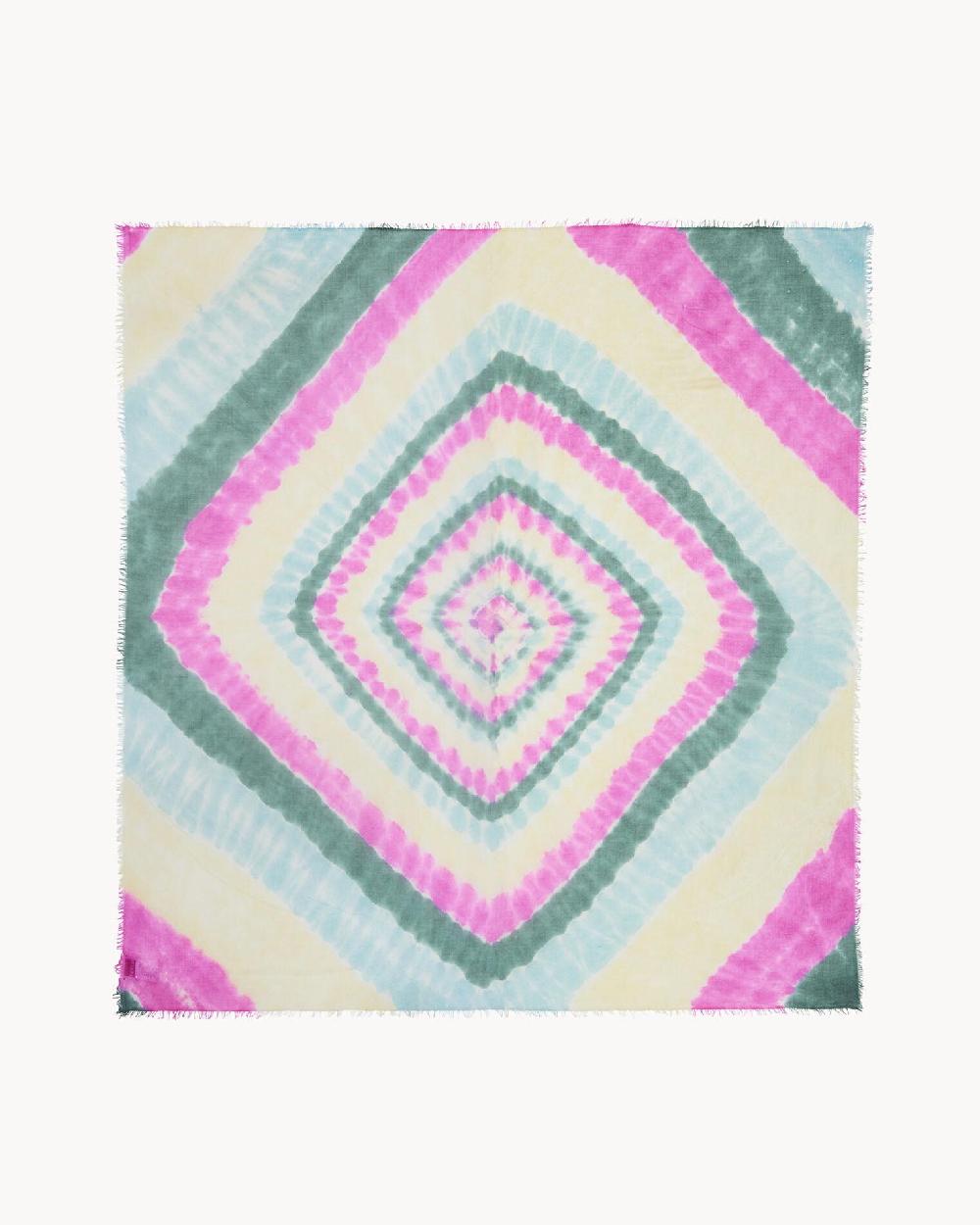 Kujten Très Grand Bandana Effy Sunny Très Grand Bandana Voile De Cachemire Imprimé Tie & Dye