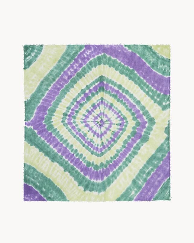 kujten Très grand bandana effy sunny Très Grand bandana voile de cachemire imprimé tie & dye