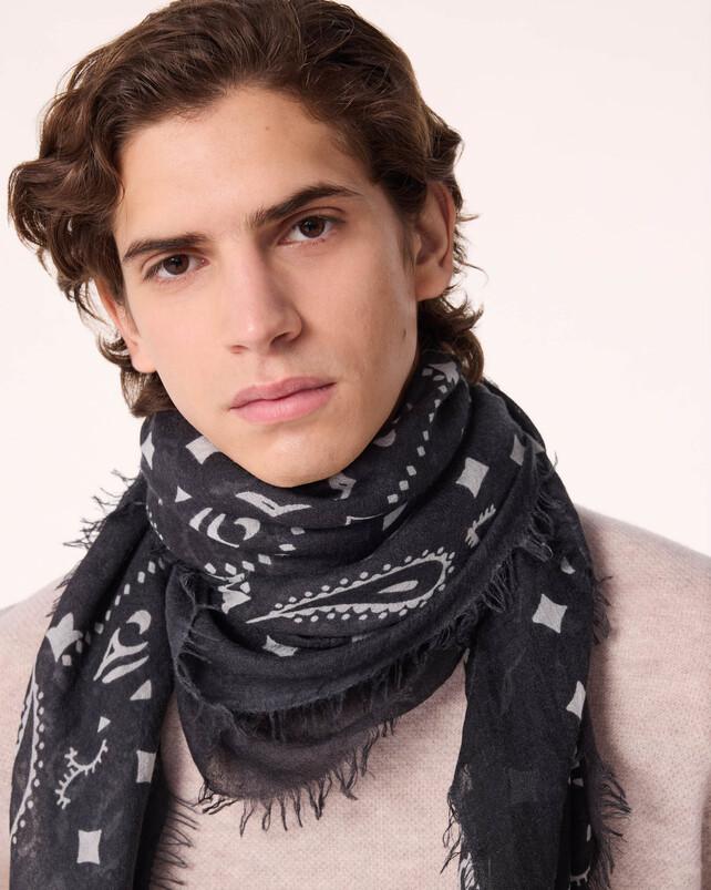 Kujten Très Grand Bandana Effy Très Grand Bandana Voile De Cachemire Imprimé