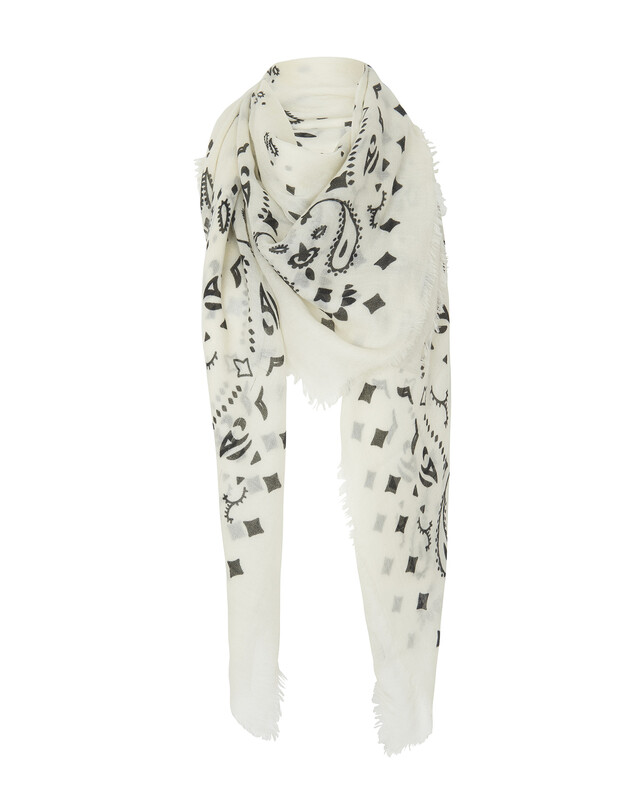 Kujten Très Grand Bandana Effy Très Grand Bandana Voile De Cachemire Imprimé