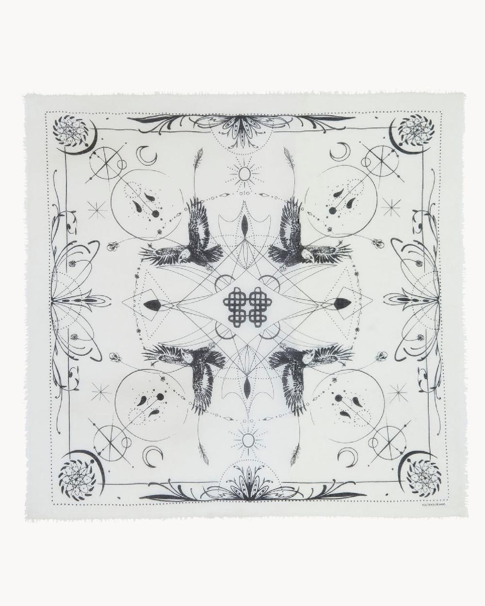 Kujten Très Grand Bandana Ellis Très Grand Bandana Voile De Cachemire Imprimé 2 Fils