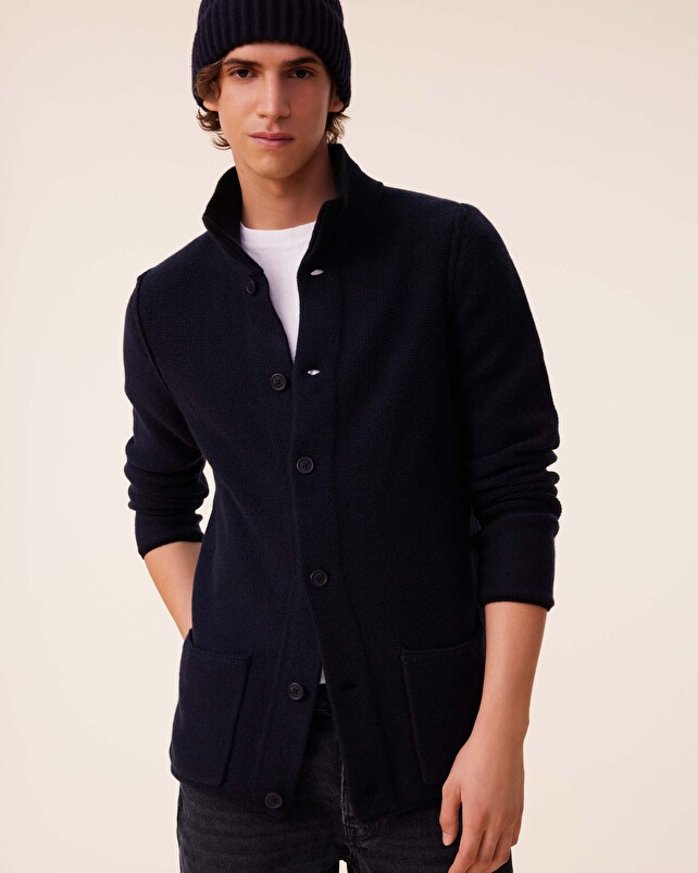 kujten Veste dino Veste Cachemire Homme Jersey Envers 8 fils