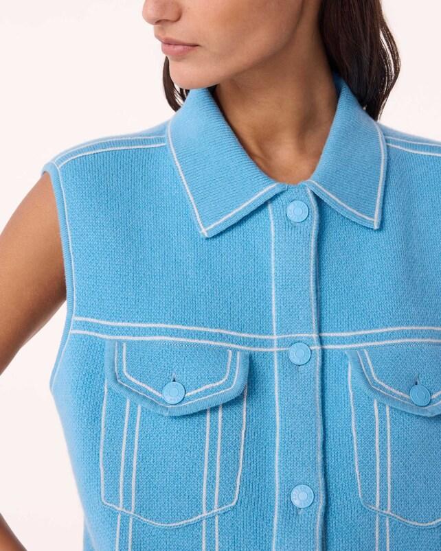 Kujten Veste Jess Veste Cachemire Sans Manches 2 Fils