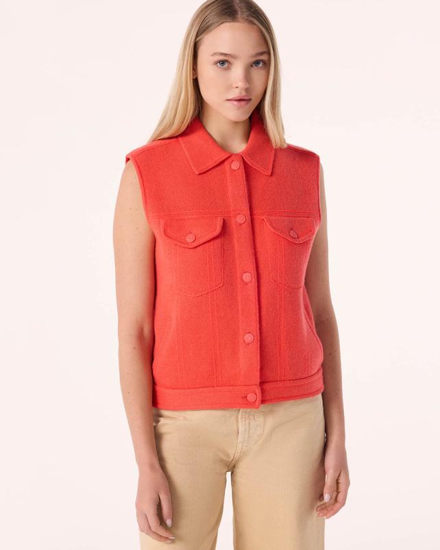 kujten Veste jess Veste Cachemire Sans Manches 2 fils