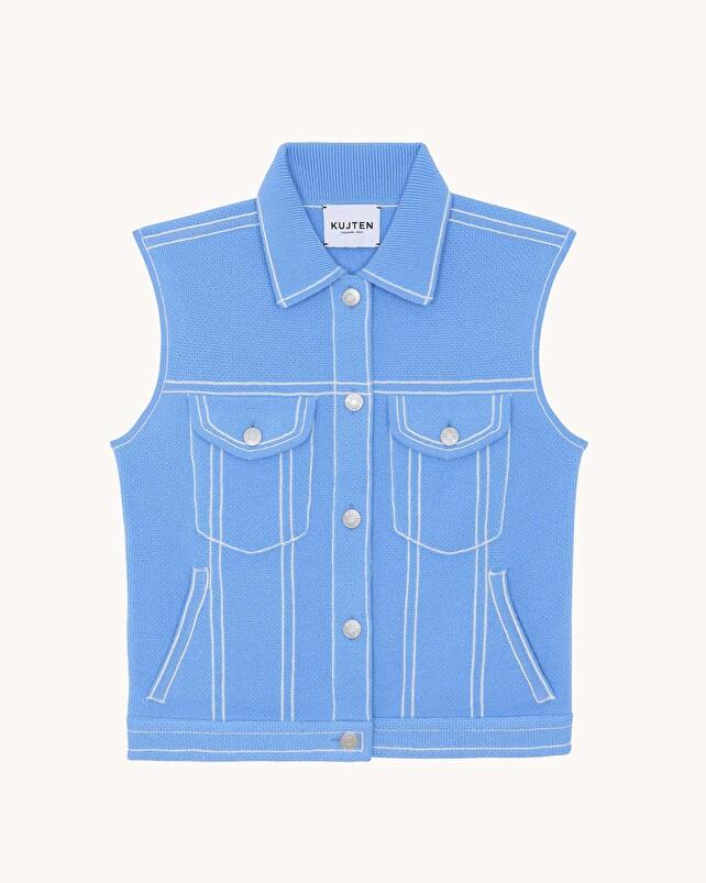 Kujten Veste Jess Veste Cachemire Sans Manches 4 Fils