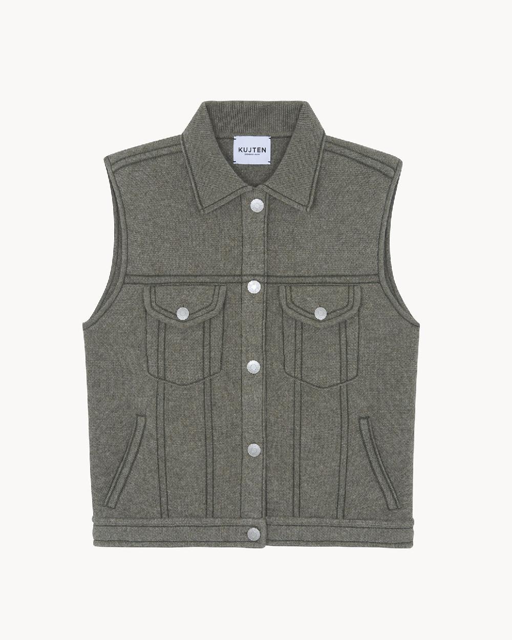 Kujten Veste Jess Veste Cachemire Sans Manches 4 Fils