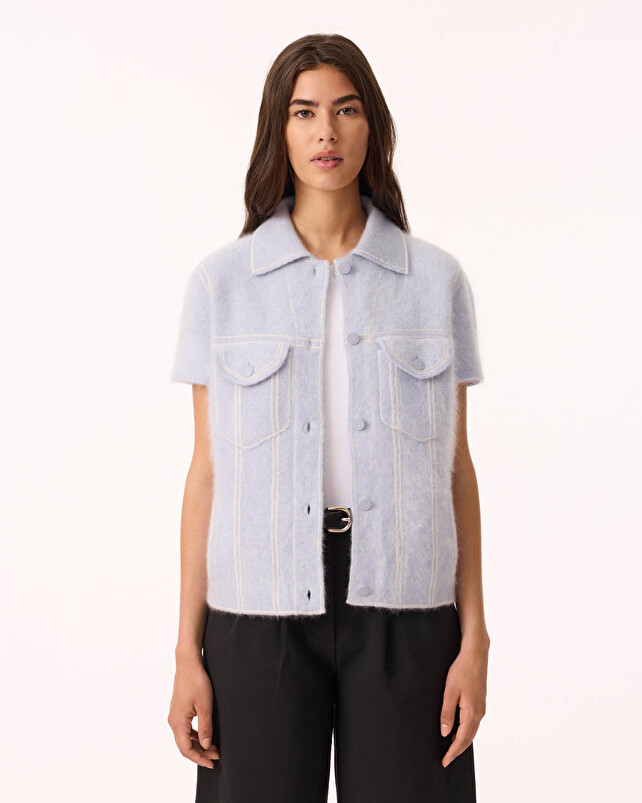 Kujten Veste Jessinda Fluffy Veste Cachemire Femme 4 Fils