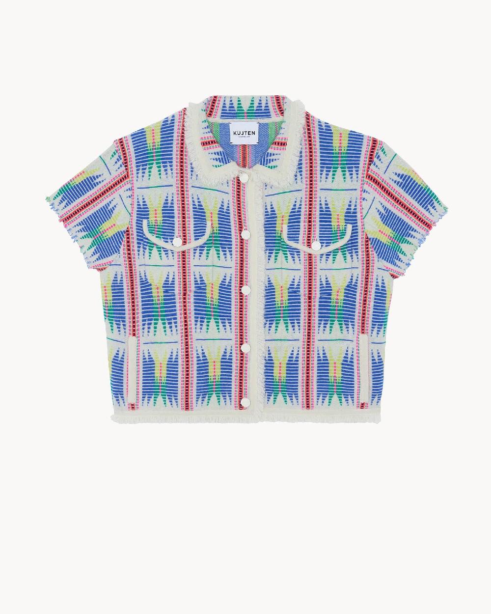 Kujten Veste Jiana Veste Cachemire Manches Courtes 4 Fils