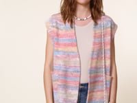 Kujten Veste Lali Veste Kimono Cachemire Sans Manches 2 Fils