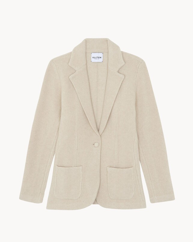 Kujten Veste Mag Veste Blazer Ajustée Cachemire 2 Fils