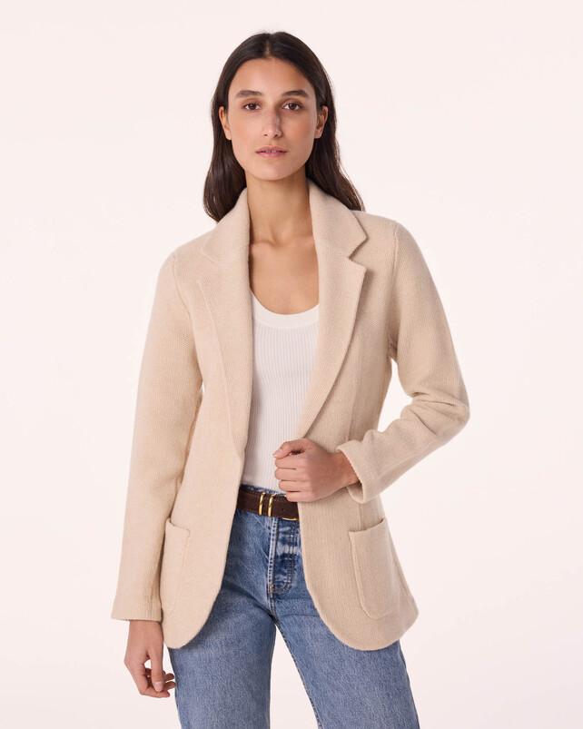 kujten Veste mag Veste Blazer Ajustée Cachemire 2 fils